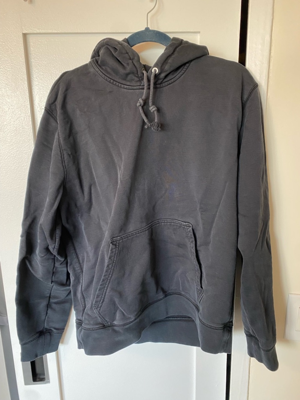 2 Everlane Pullover Hoodies (Black and Navy/Blue)